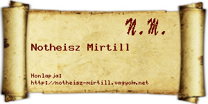 Notheisz Mirtill névjegykártya